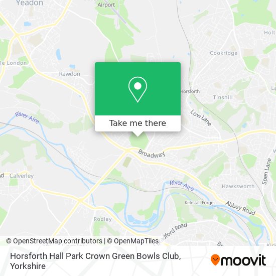 Horsforth Hall Park Crown Green Bowls Club map