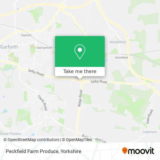 Peckfield Farm Produce map