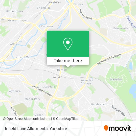 Infield Lane Allotments map
