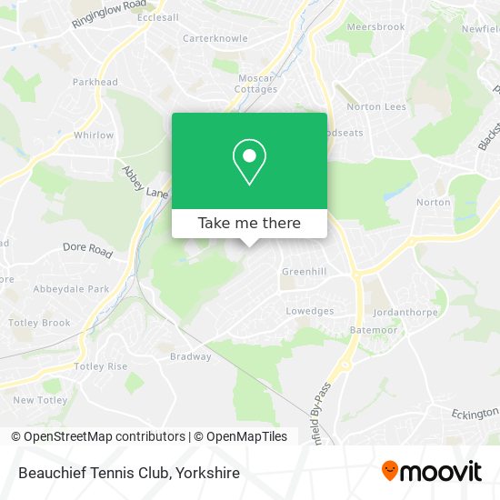 Beauchief Tennis Club map