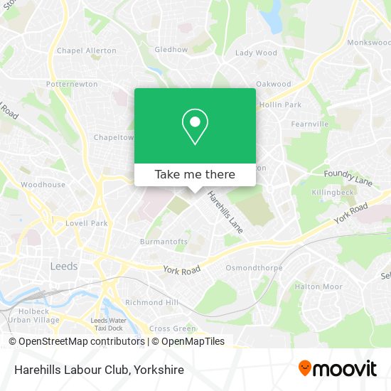Harehills Labour Club map