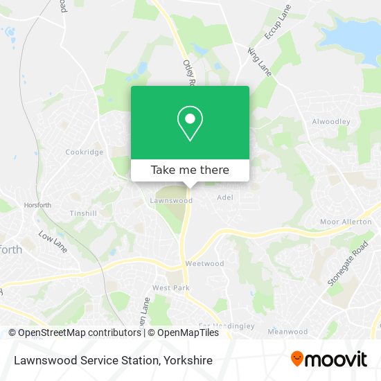 Lawnswood Service Station map