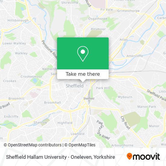 Sheffield Hallam University - Oneleven map
