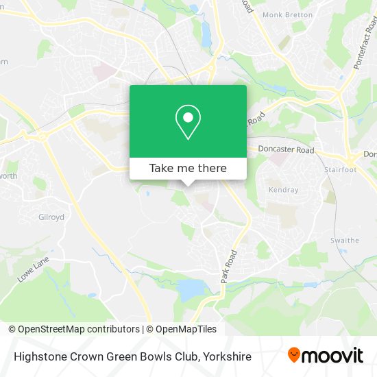 Highstone Crown Green Bowls Club map