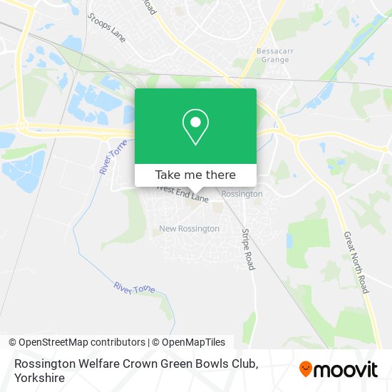 Rossington Welfare Crown Green Bowls Club map