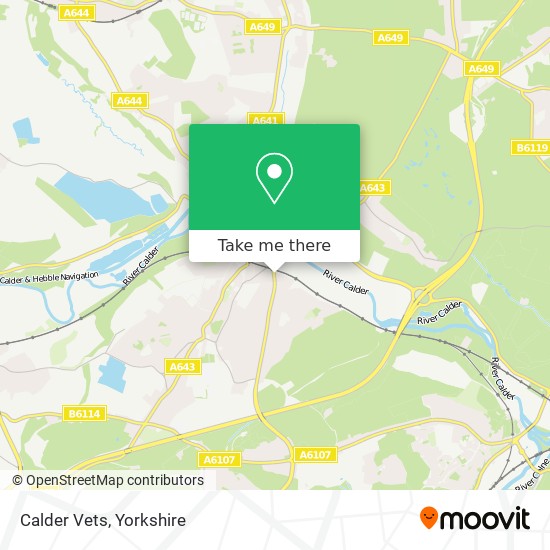 Calder Vets map