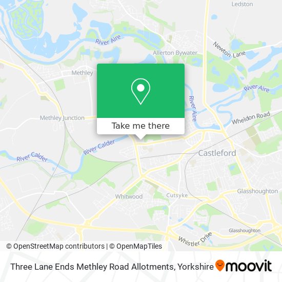 Three Lane Ends Methley Road Allotments map