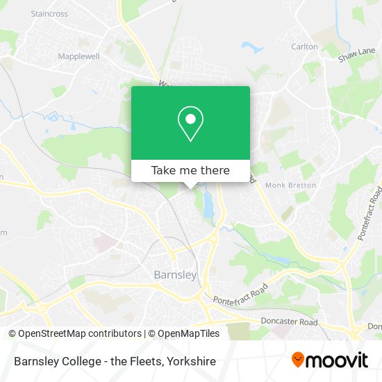 Barnsley College - the Fleets map