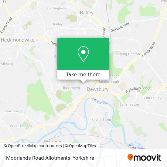 Moorlands Road Allotments map