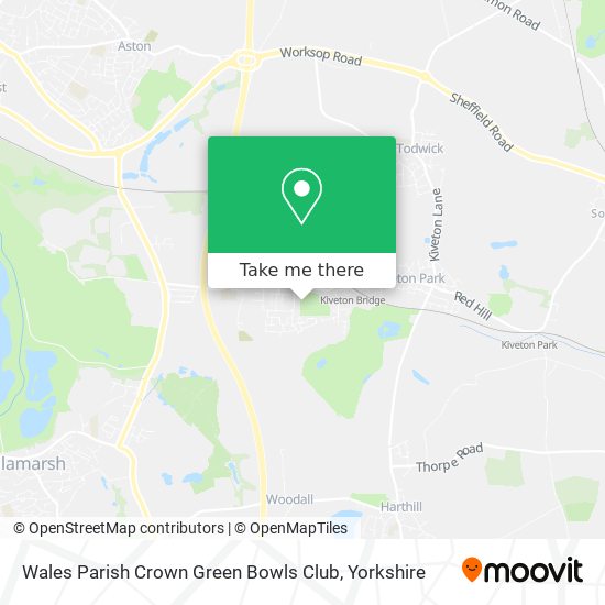 Wales Parish Crown Green Bowls Club map