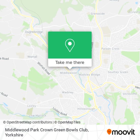 Middlewood Park Crown Green Bowls Club map
