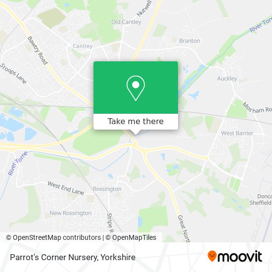 Parrot's Corner Nursery map