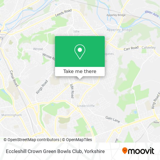 Eccleshill Crown Green Bowls Club map