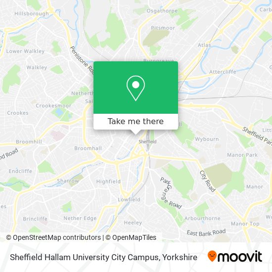 Sheffield Hallam University City Campus map