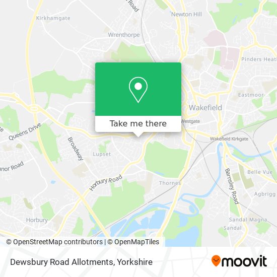 Dewsbury Road Allotments map