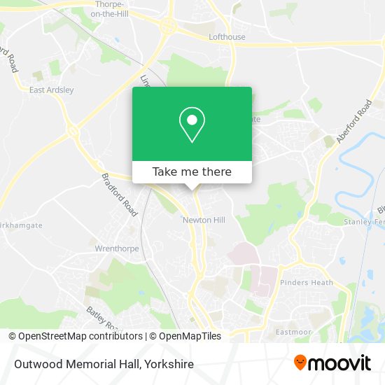 Outwood Memorial Hall map