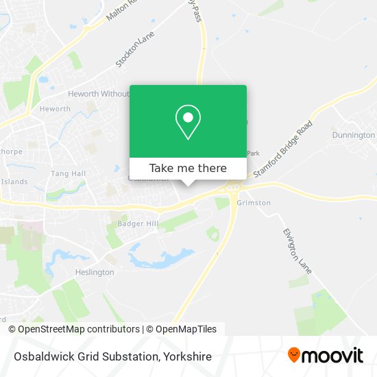 Osbaldwick Grid Substation map