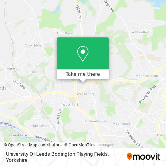 University Of Leeds Bodington Playing Fields map