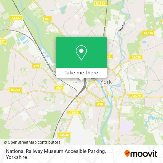 National Railway Museum Accesible Parking map