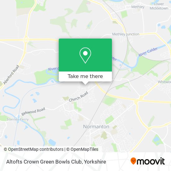 Altofts Crown Green Bowls Club map