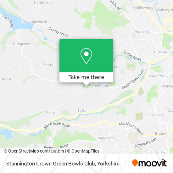 Stannington Crown Green Bowls Club map