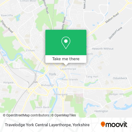 Travelodge York Central Layerthorpe map