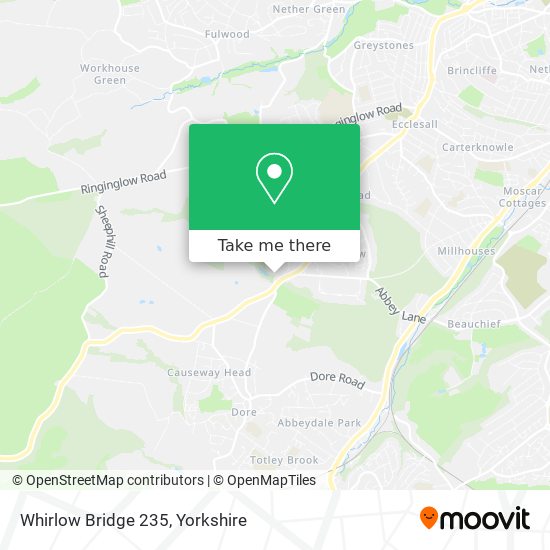 Whirlow Bridge 235 map