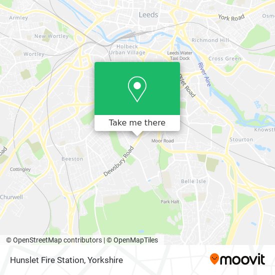 Hunslet Fire Station map