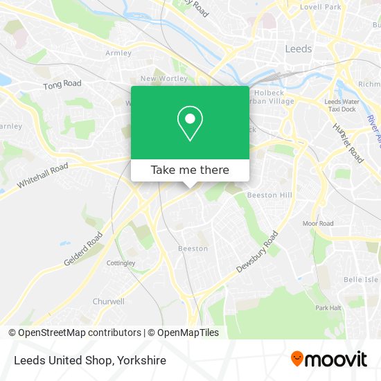 Leeds United Shop map