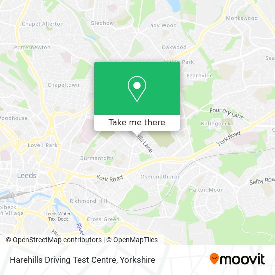 Harehills Driving Test Centre map
