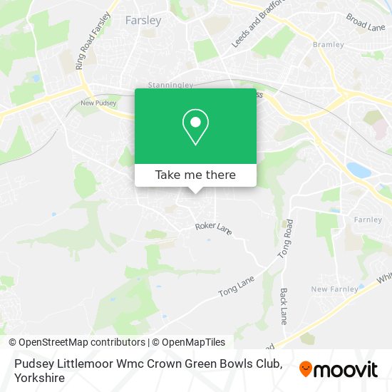 Pudsey Littlemoor Wmc Crown Green Bowls Club map