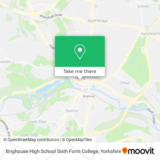 Brighouse High School Sixth Form College map