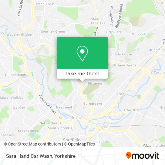 Sara Hand Car Wash map