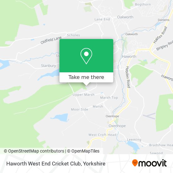 Haworth West End Cricket Club map