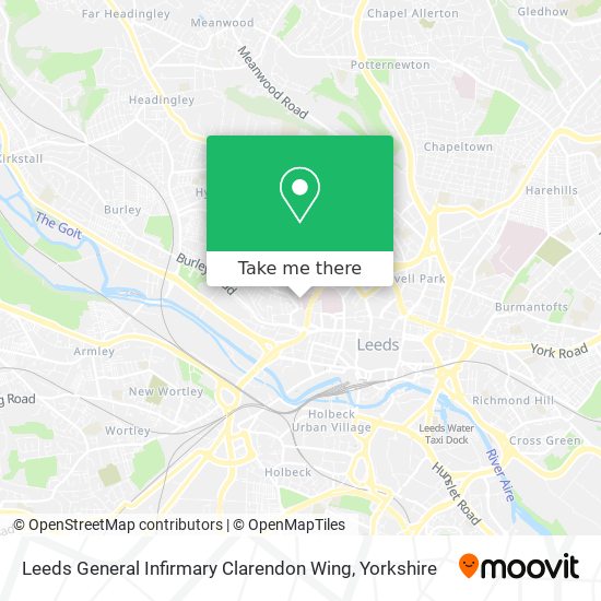 Leeds General Infirmary Clarendon Wing map