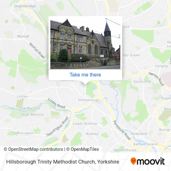 Hillsborough Trinity Methodist Church map