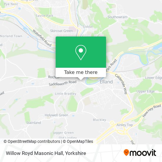 Willow Royd Masonic Hall map