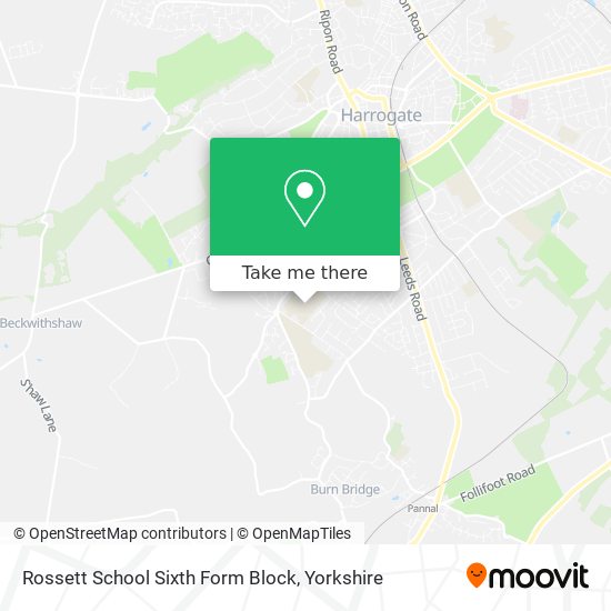 Rossett School Sixth Form Block map