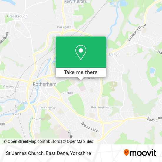 St James Church, East Dene map