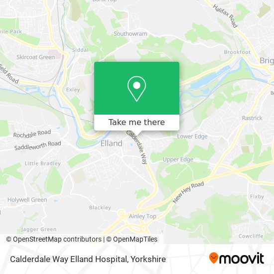 Calderdale Way Elland Hospital map