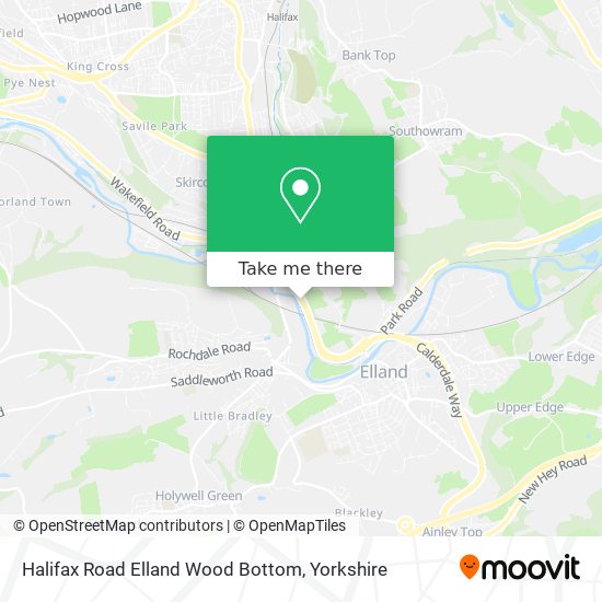 Halifax Road Elland Wood Bottom map