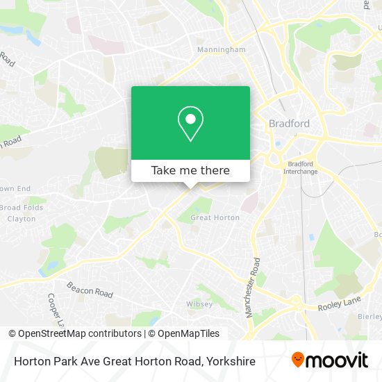 Horton Park Ave Great Horton Road map