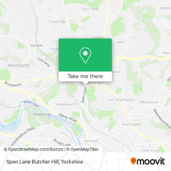 Spen Lane Butcher Hill map