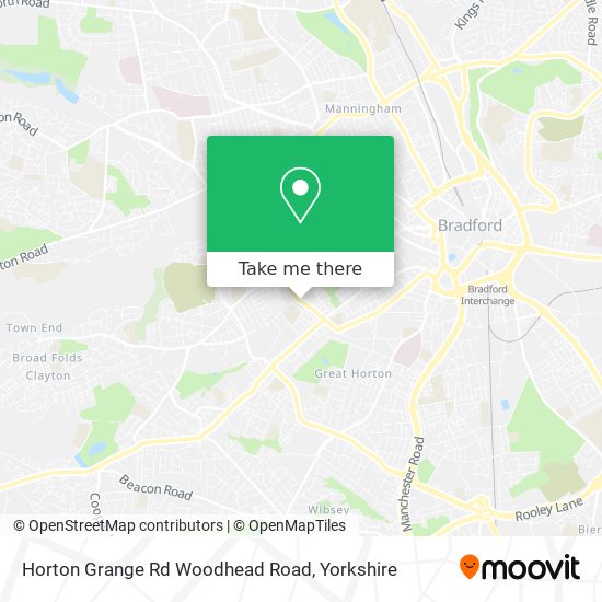 Horton Grange Rd Woodhead Road map