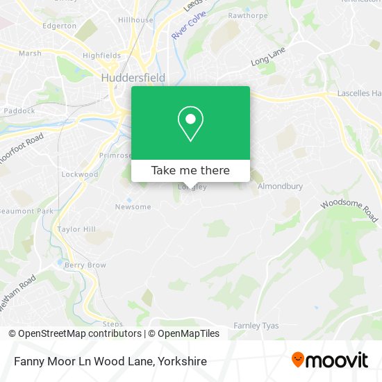 Fanny Moor Ln Wood Lane map