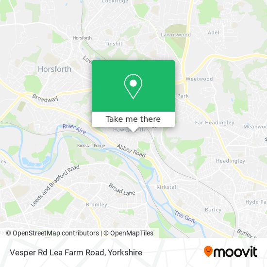 Vesper Rd Lea Farm Road map