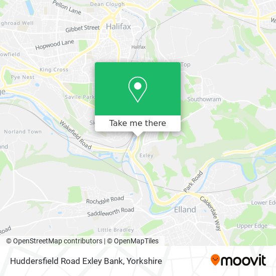 Huddersfield Road Exley Bank map