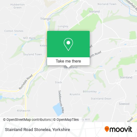 Stainland Road Stonelea map