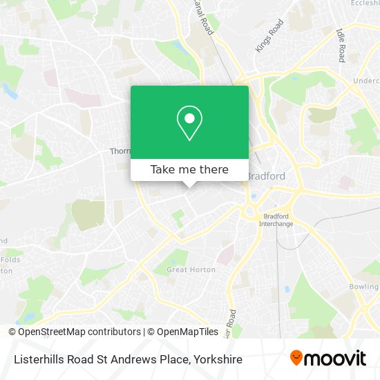 Listerhills Road St Andrews Place map