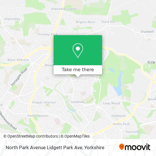 North Park Avenue Lidgett Park Ave map